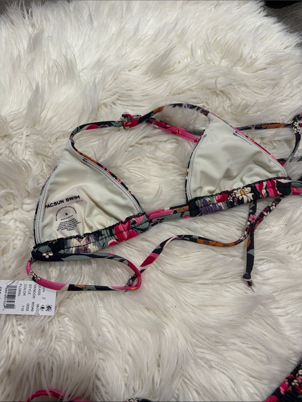PacSun Pink Multi Floral Tie-Side Bikini - Picture 7 of 12